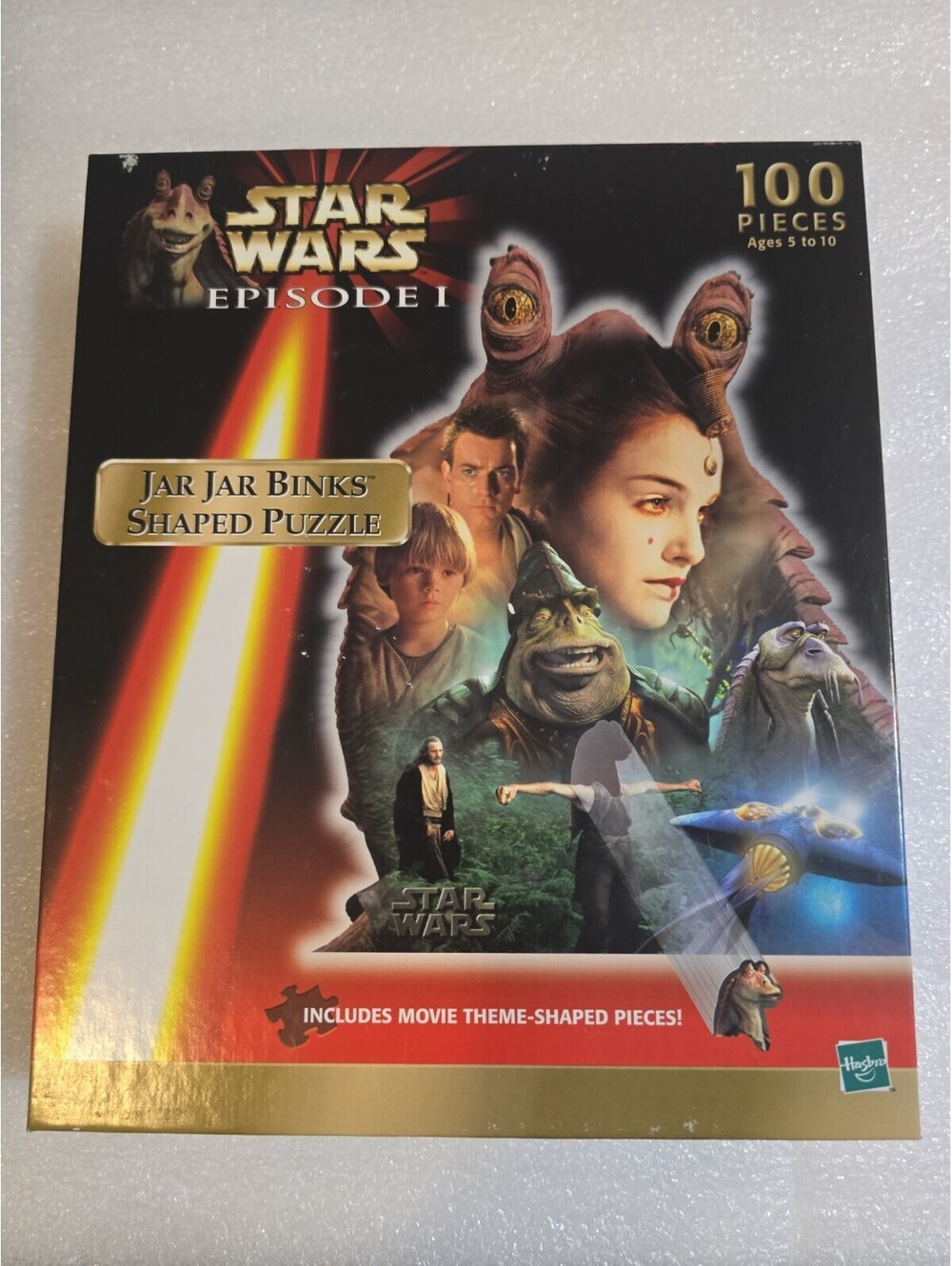 Star Wars Episode 1 Jar Jar Binks Shape 100 Piece Puzzle 1999 Hasbro Sealed